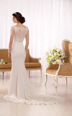 D2124 Ivory Gown with Porcelain Tulle Illusion back