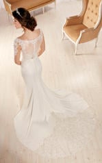 D2124-CL Ivory Gown with Porcelain Tulle Illusion back