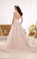 D2126 Ivory Lace and Tulle over Ivory Gown with Porcelai back