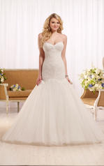 D2130ZZ Ivory Lace and Tulle over Ivory Dolce Satin front