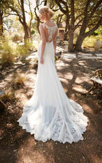 D2136 Off White Gown With Ivory Tulle Illusion front
