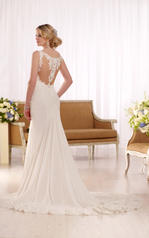 D2136 Off White Gown with Porcelain Tulle Illusion back