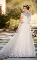 D2145-CL Ivory Lace over Moscato Royal Organza with Porceli front