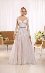 D2145-CL Ivory Lace over Moscato Royal Organza with Porceli front