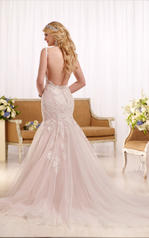 D2147 Ivory Lace and Tulle over Moscato Regency Organza back