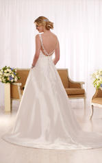 D2152 White Gown with Java Tulle Illusion back