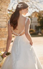 D2152 White Gown with Java Tulle Illusion back