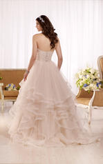 D2169 Stone Tulle over Champagne Royal Organza back
