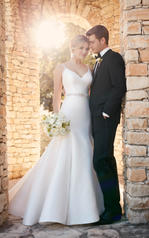D2177 Ivory Gown with Ivory Tulle Illusion front