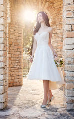 D2189 White Tulle and Regency Organza over White Gown front