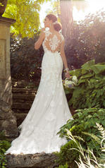 D2205 Ivory Lace And Tulle Over Ivory Imperial Crepe Wit back