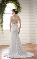 D2215 Ivory Gown with Ivory Tulle Illusion and Natural G back
