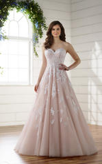 D2218 Moscato Tulle and Regency Organza over Moscato Gow front