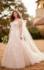 D2218 Moscato Tulle and Regency Organza over Moscato Gow front