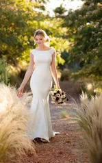 D2238 Ivory Gown with Ivory Tulle Illusion front