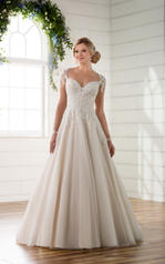 D2253 Ivory Tulle over Ivory Royal Organza with Java Tul front