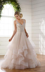 D2259 Almond Tulle and Ivory Regency Organza over Champa front