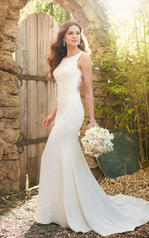 D2269 Ivory Gown with Ivory Tulle Illusion detail