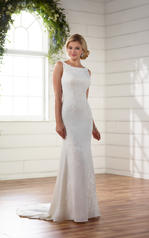 D2269 Ivory Gown with Porcelain Tulle Illusion front