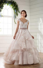 D2273 Ivory Lace and Regency Organza over Ivory Gown wit front
