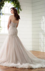 D2279 Moscato Tulle and Ivory Regency Organza over Mosca back