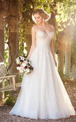 D2280 Ivory Gown with Porcelain Tulle Illusion front