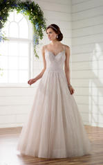 D2280 Ivory Gown with Porcelain Tulle Illusion front