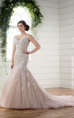 D2281 Ivory Lace and Moscato Tulle over Moscato Gown wit front