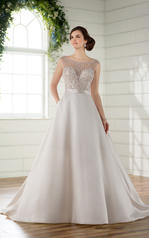 D2293 Ivory Twilight Mikado with Porcelain Tulle Illusio front