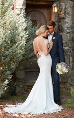 D2298 White Gown with Porcelain Tulle Illusion back