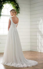 D2304 Ivory Gown with Natural Grosgrain Belt back