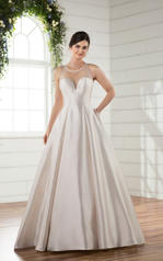 D2311 Ivory Twilight Mikado with Porcelain Tulle Illusio front