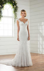 D2320-CL Ivory Lace and Tulle over Ivory Matte-Side Lavish  front