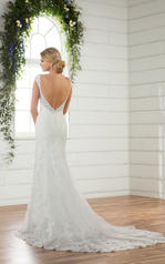D2320-CL Ivory Lace and Tulle over Ivory Matte-Side Lavish  back