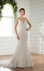 D2323 Ivory Lace and Tulle over Ivory Matte-Side Lavish  front