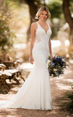 D2326 Ivory Gown with Java Tulle Illusion front