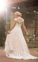 D2327 Ivory Lace and Tulle over Cafe Matte-Side Lustre S back