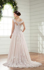 D2327 Ivory Lace and Tulle over Cafe Matte-Side Lustre S back