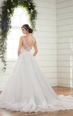 D2343 Ivory Silver Lace over Ivory Gown with Ivory Tulle back