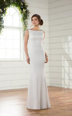 D2357 Ivory Gown with Ivory Tulle Illusion front