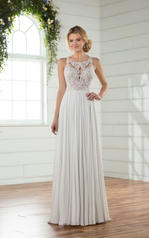 D2371 Ivory Gown with Ivory Tulle Illusion front