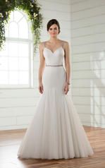 D2372 Ivory Gown with Ivory Tulle Illusion front