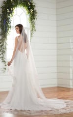D2378 Ivory Gown with Java Tulle Illusion back