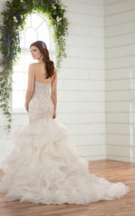 D2389-CL Ivory Tulle and Regency Organza over Ivory Gown back