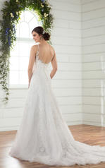 D2391 Ivory Lace and Tulle over Ivory Gown with Ivory Tu back