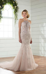 D2403 Ivory Tulle and Champagne Regency Organza over Ivo front