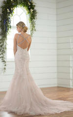D2403 Ivory Tulle and Champagne Regency Organza over Ivo back