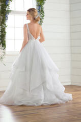 D2723 Ivory Lace On Ice Tulle Gown/Ivory Tulle Illusion back