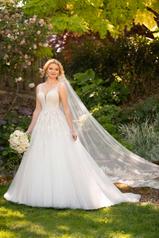 D2730 Ivory Silver Lace/Ivory Tulle/Ivory Gown/Ivory Tul front