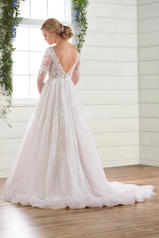 D2737 Ivory Lace/Tulle/Ivory Gown/Ivory Tulle Plunge back